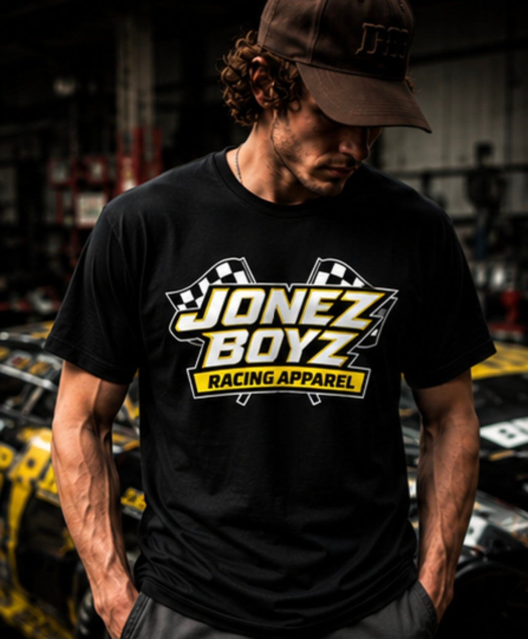 JONEZ BOYZ RACING APPAREL – Signature Logo Tee (Alternate) Blazing Yellow