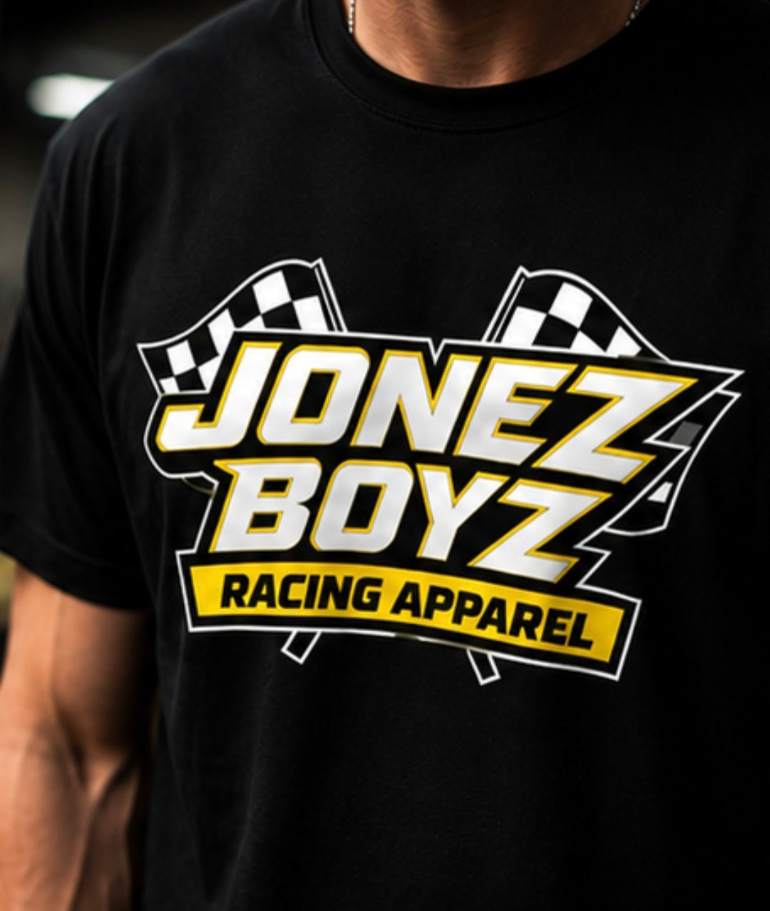 JONEZ BOYZ RACING APPAREL – Signature Logo Tee (Alternate) Blazing Yellow