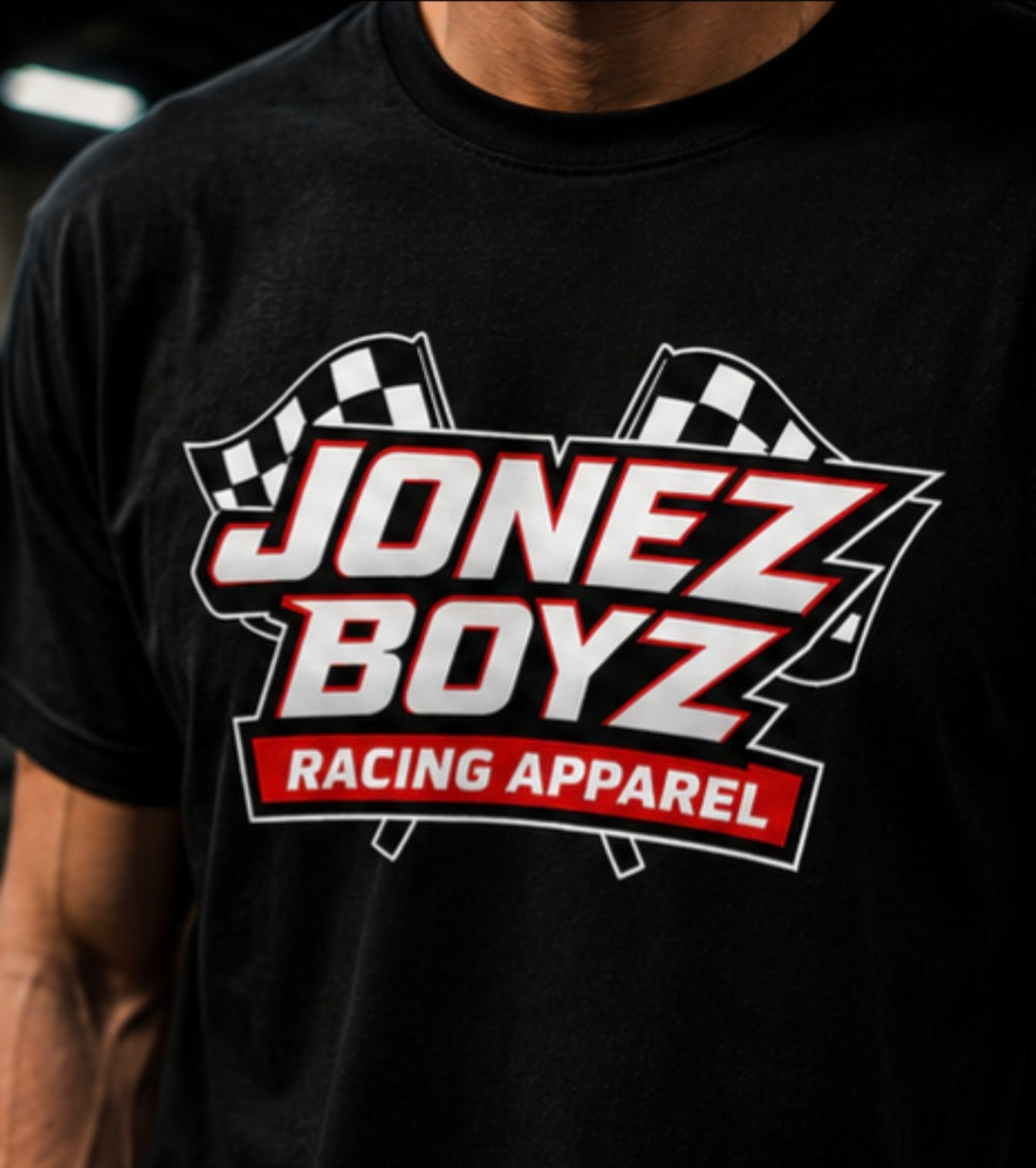 JONEZ BOYZ RACING APPAREL Signature Logo t-shirt- Fire Red🔥