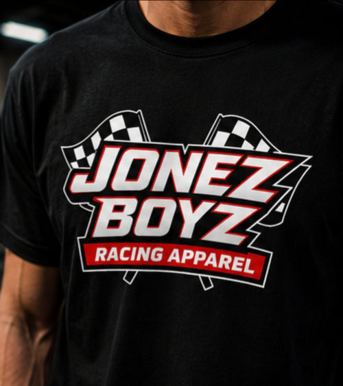 JONEZ BOYZ RACING APPAREL Signature Logo t-shirt- Fire Red🔥
